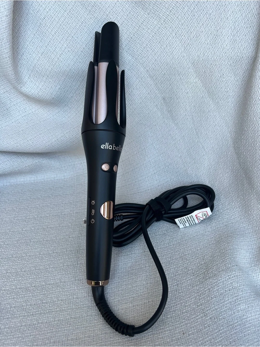 Ella Bella Curling Wand in Black with Rose Gold Accents